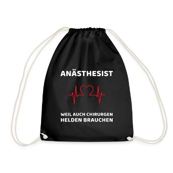 Anästhesist T-Shirt lustiges Geschenk - Turnbeutel - Schwarz - Vorne
