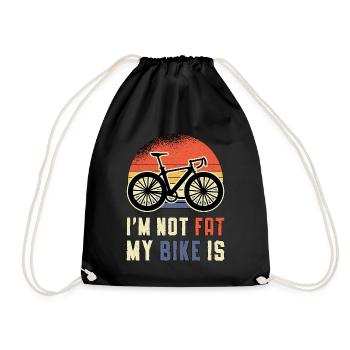 Fat Bike Fatbike Bike Biker Bike MTB Gift - Drawstring Bag - black - Front