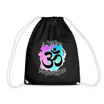 Ich liebe Psytrance Om Symbol Rave Goa Festival - Turnbeutel - Schwarz - Vorne