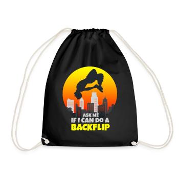 I Can Do Backflip Parkour Freerunning Traceurs Tra - Turnbeutel - Schwarz - Vorne