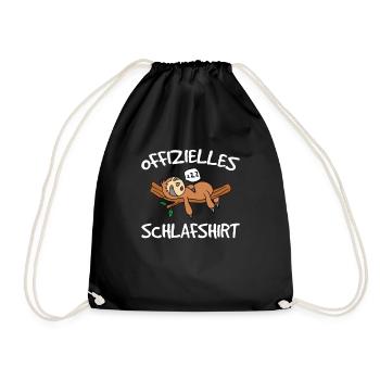 Faultier Mein Offizielles Schlaf Schlafen Faultier - Turnbeutel - Schwarz - Vorne