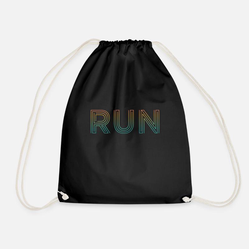 Für Läufer: RUN - Turnbeutel - Schwarz