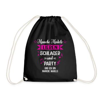 MANCHE MÄDELS LIEBEN SCHLAGER UND PARTY - Turnbeutel - Schwarz - Vorne