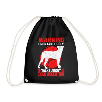 Parle spontanément de Dogo Argentino Doge Humour - Sac de sport léger - noir - Devant