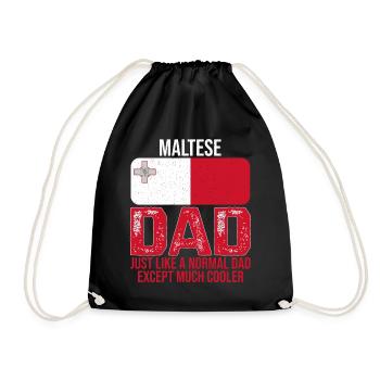 Papa maltais Drapeau de Malte pour la fête des pères - Sac de sport léger - noir - Devant