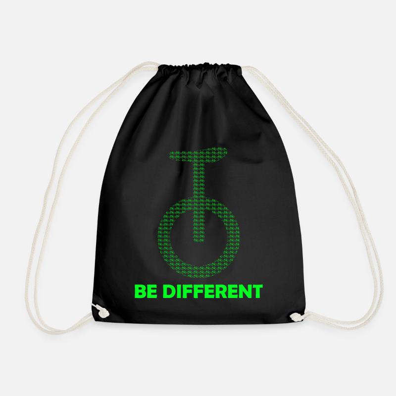 Be Different as Unicycle Fan Unicycle Unicycle - Drawstring Bag - black