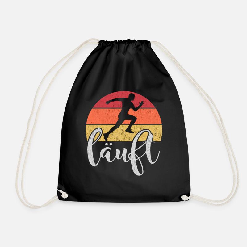 Laufen Joggen Jogging Marathon Jogger Geschenk - Turnbeutel - Schwarz