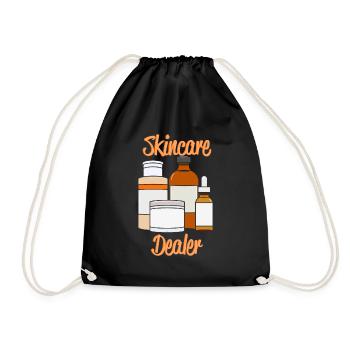 Skincare Dealer Dermatologist Geschenk - Turnbeutel - Schwarz - Vorne
