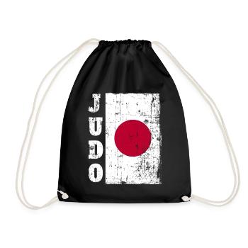 Judo Sport Judoka Flag Flag Tokyo Japan - Drawstring Bag - black - Front