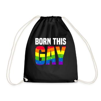 Né cette Gay Gay Pride LGBTQ - Sac de sport léger - noir - Devant