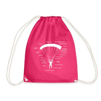 Paragleiter Gleitschirm Anatomie Paragliding - Turnbeutel - Fuchsia - Vorne