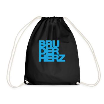 Bruderherz Bester Bruder der Welt Geschenkidee - Turnbeutel - Schwarz - Vorne
