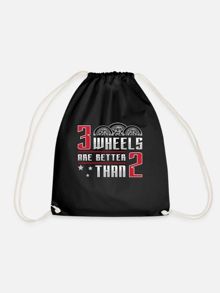 Trike Bike Triker Biker Motorrad Dreirad Geschenk - Turnbeutel - Schwarz