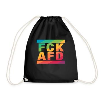 Contre les nazis - FCK AFD - Contre la droite - LGBTQ - Sac de sport léger - noir - Devant