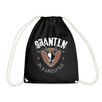 Grantln is a Lifestyle - Turnbeutel - Schwarz - Vorne