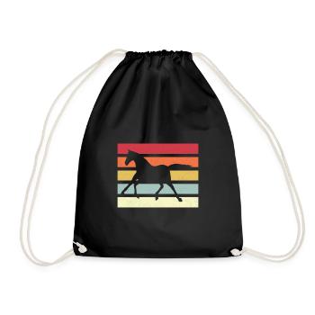 Rayures de cheval - Sac de sport léger - noir - Devant