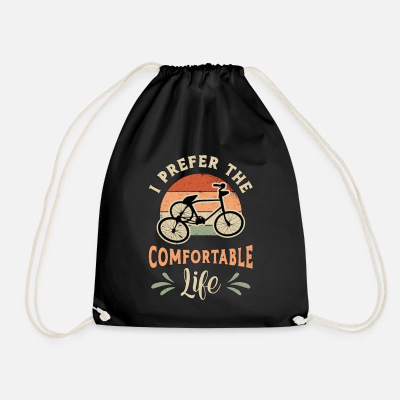 Dreirad Trike Bike Triker Biker Vintage Geschenk - Turnbeutel - Schwarz