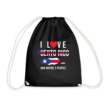 Puerto Rico I love Puerto Rico - Drawstring Bag - black - Front