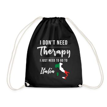 Italie disant vacances en Italie - Sac de sport léger - noir - Devant