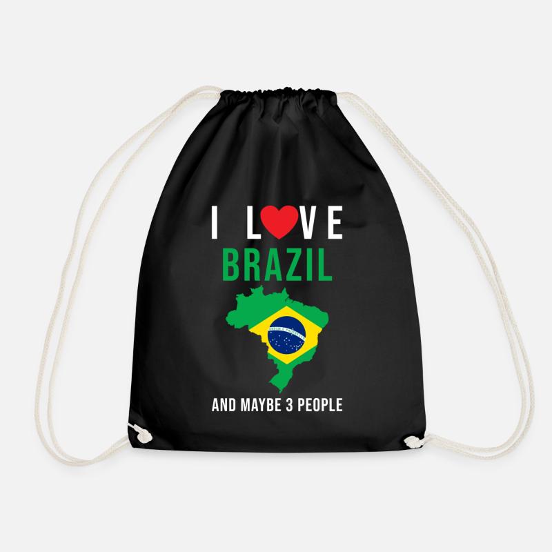 Brésil j'aime le Brésil - Sac de sport léger - noir