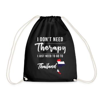 Thailand Urlaub Spruch Thailand - Turnbeutel - Schwarz - Vorne