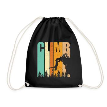 Gift Climber Boulderers climbing bouldering - Drawstring Bag - black - Front