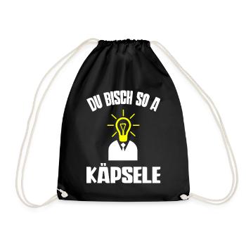 Käpsele Spruch Glühbirne Lustiges Geschenk T-Shirt - Turnbeutel - Schwarz - Vorne