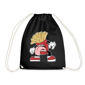 Pommes - Turnbeutel - Schwarz - Vorne