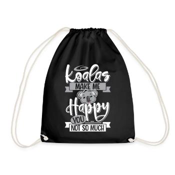 koala - Drawstring Bag - black - Front