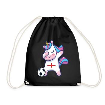 Dabbing Licorne Football Angleterre - Sac de sport léger - noir - Devant