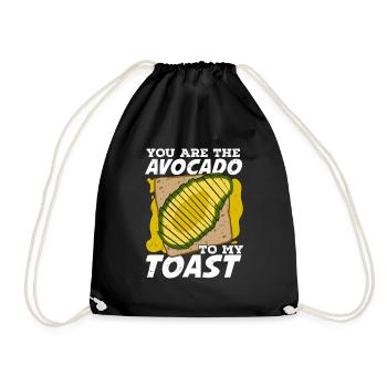 Avocado Partnership Love Couple Gift - Drawstring Bag - black - Front