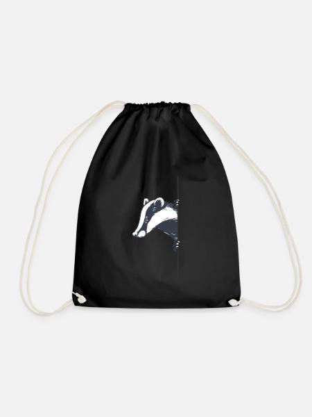 Süßes Dachs Geschenk - Turnbeutel - Schwarz