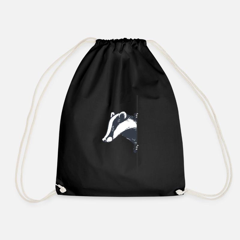 Süßes Dachs Geschenk - Turnbeutel - Schwarz