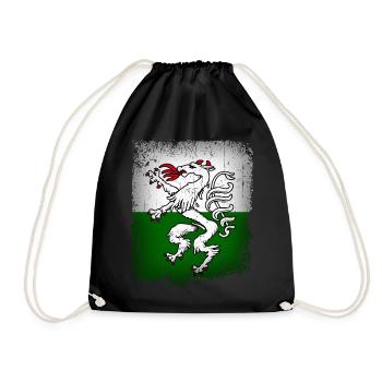 Steiermark Fahne Flagge Steirischer Panther Wappen - Turnbeutel - Schwarz - Vorne