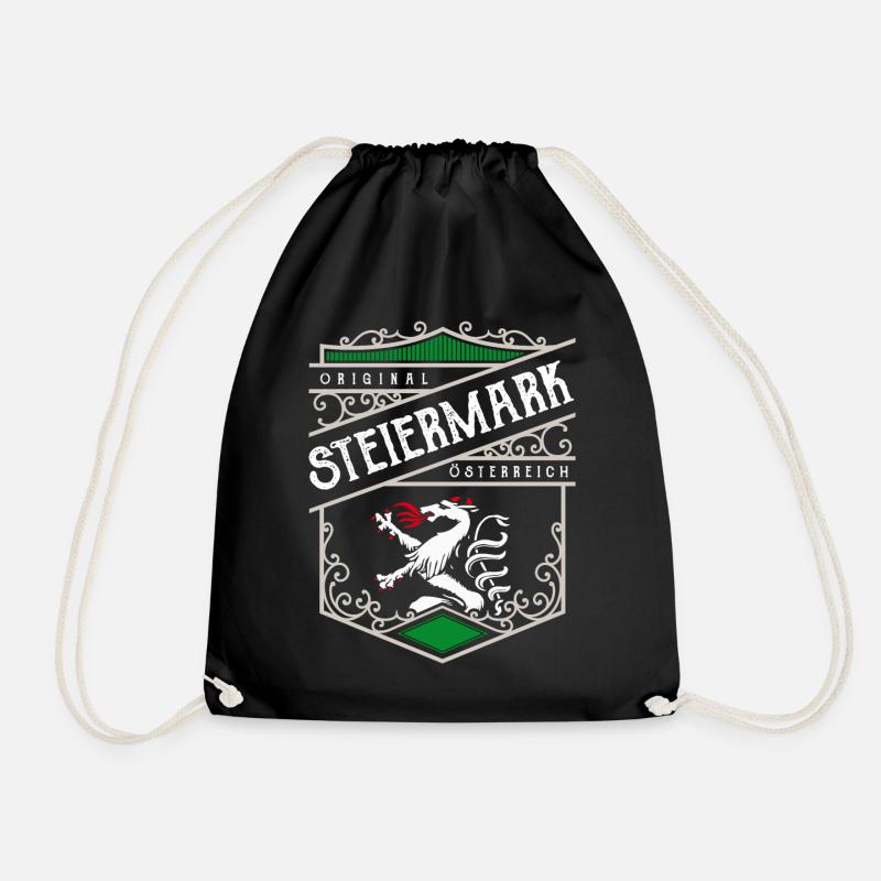 Steiermark Vintage Retro Wappen - Turnbeutel - Schwarz