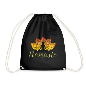 Yoga Namaste Lotus Meditation - Sac de sport léger - noir - Devant