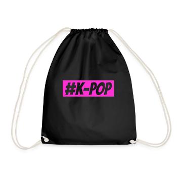 #K-POP - Turnbeutel - Schwarz - Vorne