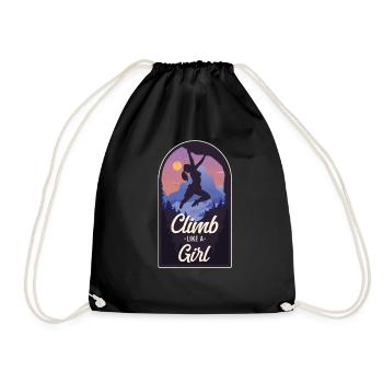 Rock Climbing Climber Climb Like A - Sac de sport léger - noir - Devant