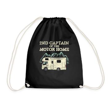 Camping Van Camper Mobile Home - Drawstring Bag - black - Front