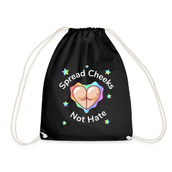 Écartez les joues et non la haine - Sac de sport léger - noir - Devant