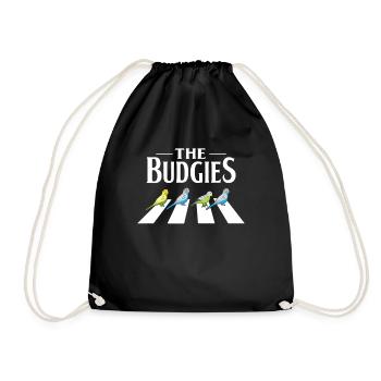 Budgerigar Bird - Drawstring Bag - black - Front