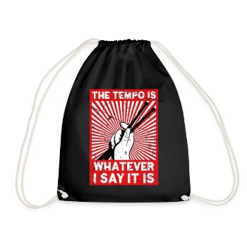 Batterie Drum Sticks Tambours batteur - Sac de sport léger - noir - Devant