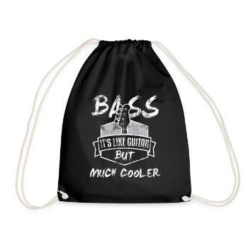 Bass Gitarrist Bassist Bass Spieler - Turnbeutel - Schwarz - Vorne