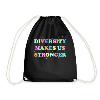 La diversité nous rend plus forts - Sac de sport léger - noir - Devant