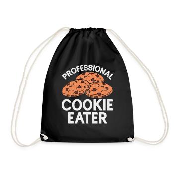 Cookie Eater Plätzchen Kekse Schokokekse Bäcker - Turnbeutel - Schwarz - Vorne