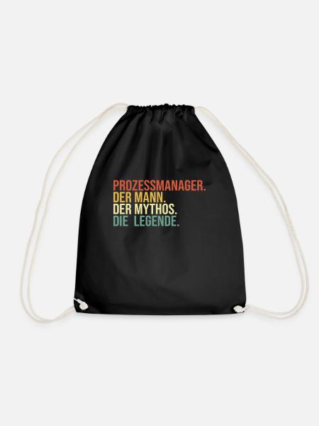 Prozessmanager Mann Mythos Legende Process Manager - Turnbeutel - Schwarz