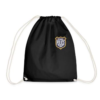 Swimming Swimmer Swim Pool Police - Drawstring Bag - black - Front