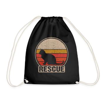 Rétro rétro rétro Rescue Gift - Sac de sport léger - noir - Devant