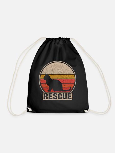 Vintage Retro Sunset Rescue Gift - Turnbeutel - Schwarz