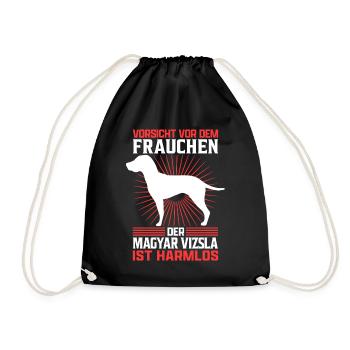 Magyar Vizsla Frauchen Vorstehhund Besitzerin - Turnbeutel - Schwarz - Vorne